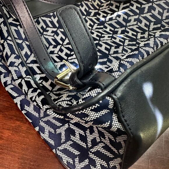 Tommy Hilfiger Mini Backpack Navy Monogram Logo Small Travel Bag Purse School - Picture 8 of 12